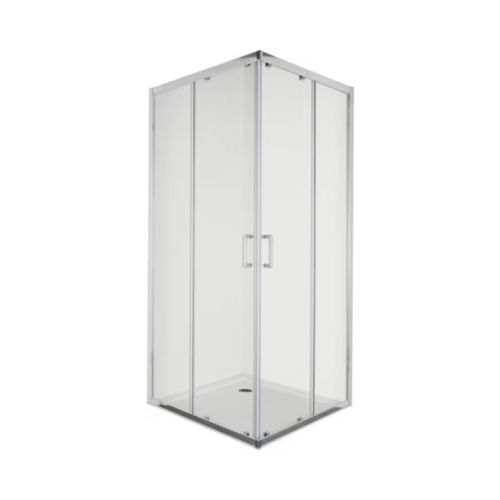 Eckduschkabine mit 2 Schiebetüren chr. 88-90x88-90x195cm Soft Close
