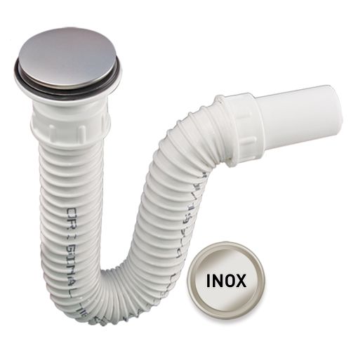 Sanotechnik - Sifon za umivalnik z ventilom Exclusive z gibljivo cevjo