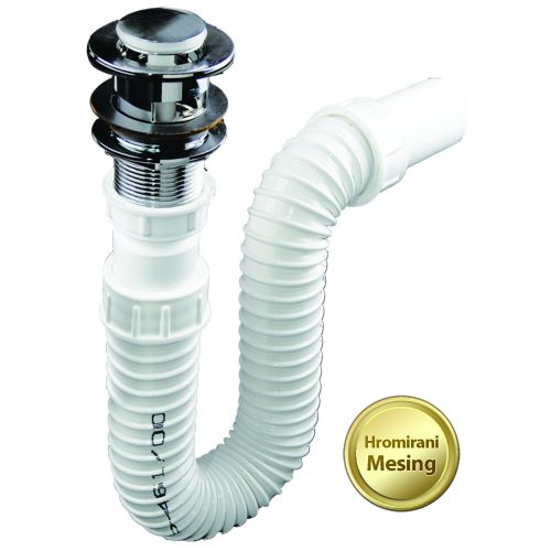 WT-Sifon s Klik-Klak ventilom u fleksibilnom obliku.