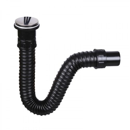 WT-Sifon s ventilom crn Exclusiv s fleksibilnom cijevi.