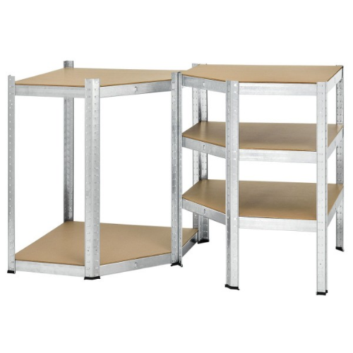 Kutni teški regal cink 77x77x40x40x41xV180 cm