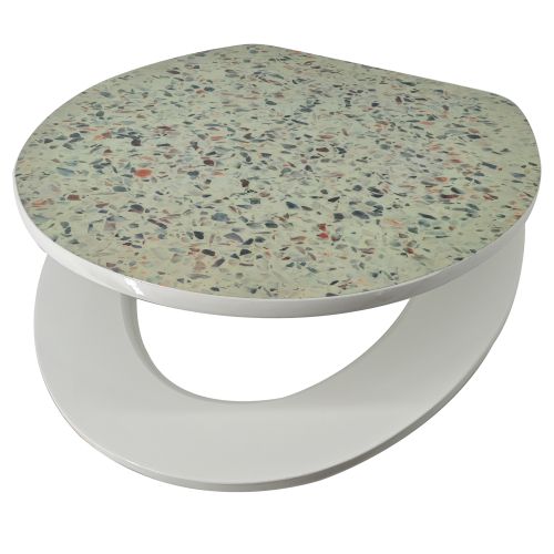 Sanotechnik - WC sjedalo MDF Terazzo s mekanim zatvaranjem