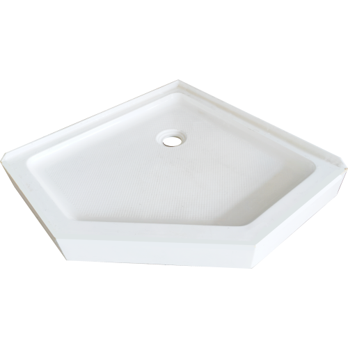 Fünfeck Brausetasse 90x90x15cm weiß
