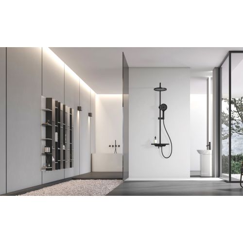 Überkopfbrausestangen-Set schwarz