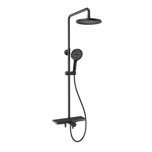 Überkopfbrausestangen-Set schwarz