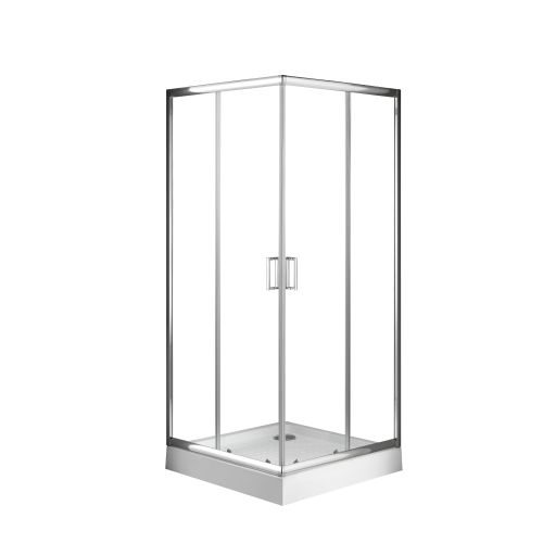 Sanotechnik - Eckeinstieg chrom 79-80x79-80x190cm