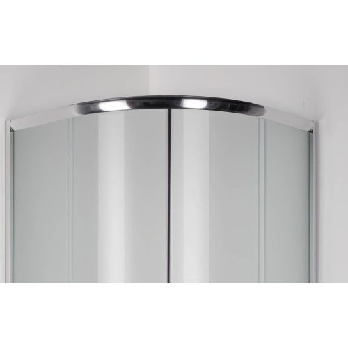 Runddusche m.2 Schiebet. chrom 88,5-90x88,5-90x190cm