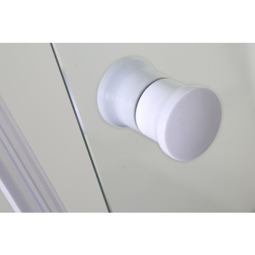 Eckeinstieg,weiß 78,5-90x190cm 4mm Glas