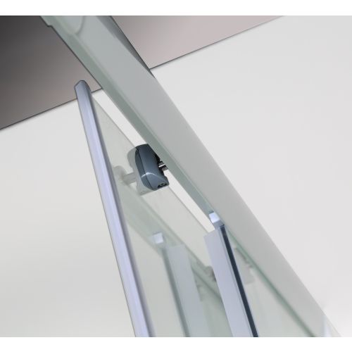 Eckeinstieg,weiß 78,5-90x190cm 4mm Glas