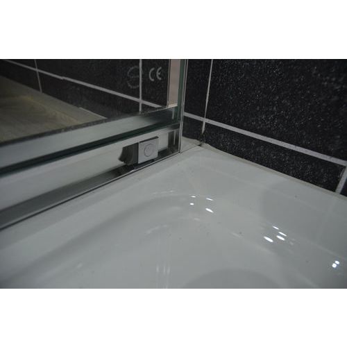 *Eckdusche Schiebet.PRO-LINE, chr.118,5-120x200