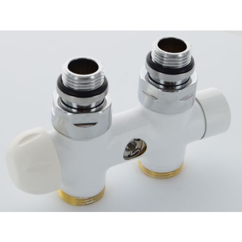 vezni kotni ventil za kopalniške radiatorje CONTINUOUS WHITE