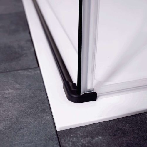 Glasfixteil schwarz matt 85-87x195cm