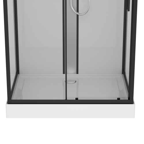 Kompletna tuš kabina BOSTON crna - s brzim montažom 90 x 120 x 215 cm