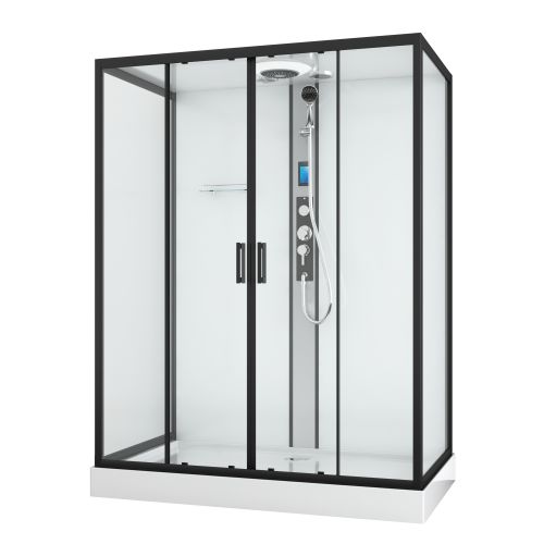 Kompletna tuš kabina NEW YORK crna - s brzim zanimanjem 90 x 160 x 215 cm