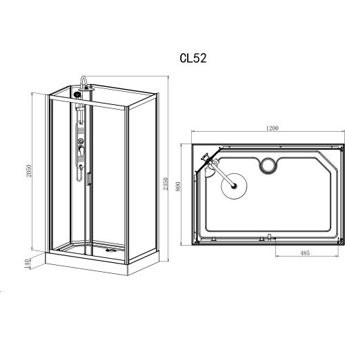 Komplettdk EPIC 3 120x80x235cm Quick-Line