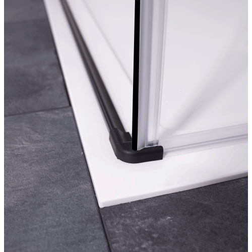 Glasfixteil schwarz matt 65-67x195cm