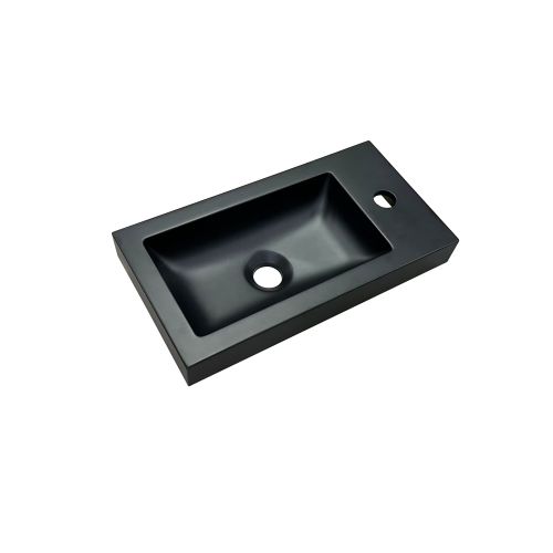 Waschtisch aus schwarzem gegeossenem Marmor