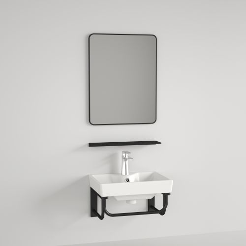 Sanotechnik - DELTA 41 Set umivalnik z ogledalom in policami