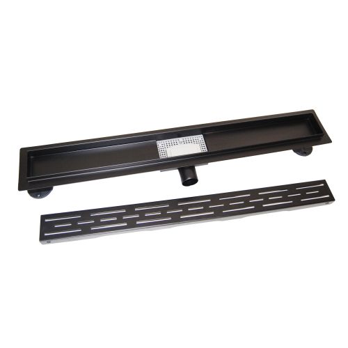 Tuš kanalica 60 cm Nirosta Crna Optika