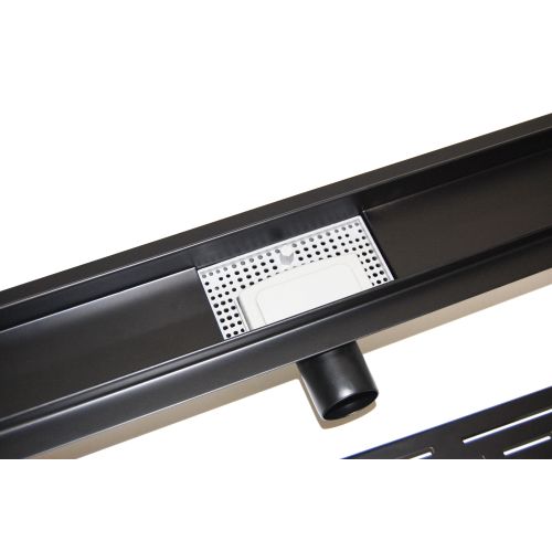 Tuš kanalica 60 cm Nirosta Crna Optika