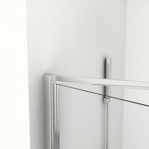 *Eckduschkabine mit Schwingtüre und Fixteil chrom 90x90x195cm