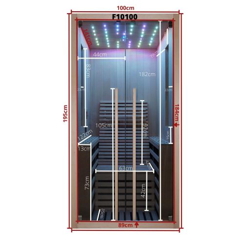 CARBON 1 Infracrvena kabina 1 Osoba 100x130x195 cm