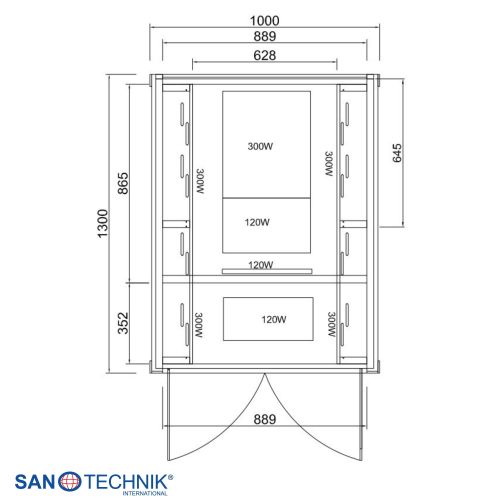 Sanotechnik - CARBON 1 Infrarotkabine für 1 Person 100x130x195 cm