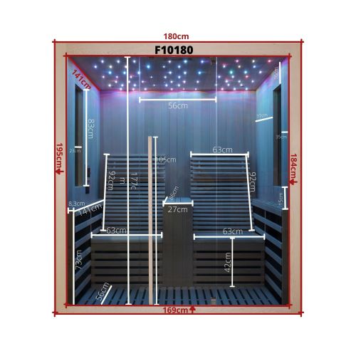 CARBON 2 Infracrvena kabina 2 osobe 180x150x195 cm