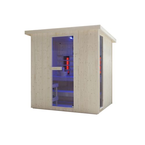 Sanotechnik - LAHTI zunanja savna + infrardeča kabina za 5–6 oseb 198x181,5x202,2 cm