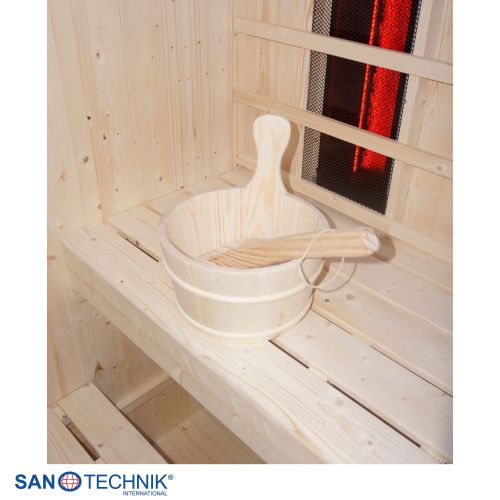Sanotechnik - LAHTI Außensauna+Infrarotkabine für 5-6 Personen 198x181,5x202,2 cm