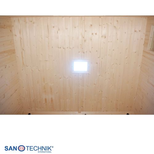 Sanotechnik - LAHTI Außensauna+Infrarotkabine für 5-6 Personen 198x181,5x202,2 cm