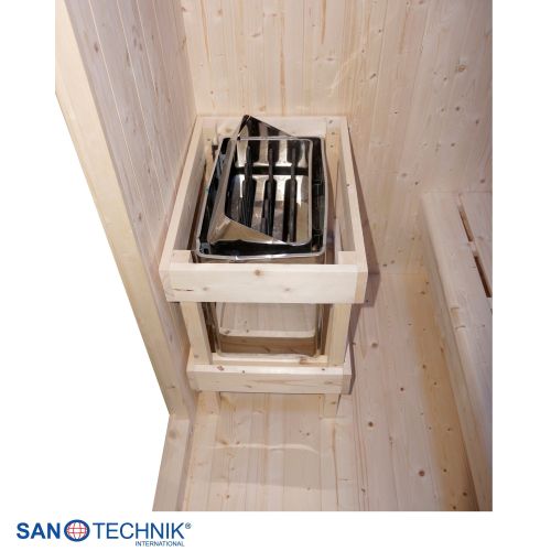 Sanotechnik - LAHTI Außensauna+Infrarotkabine für 5-6 Personen 198x181,5x202,2 cm