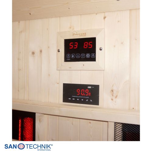 Sanotechnik - LAHTI Außensauna+Infrarotkabine für 5-6 Personen 198x181,5x202,2 cm