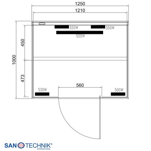 Sanotechnik - BILLUND 2 Infrarotkabine für 2 Personen 125x100x190 cm
