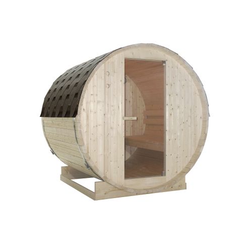 Sanotechnik - TROMSÖ L vanjska sauna u bačvi za 4 osobe. 194,8x180x191,5 cm