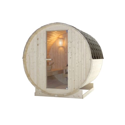 Sanotechnik - TROMSÖ L vanjska sauna u bačvi za 4 osobe. 194,8x180x191,5 cm