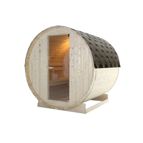 Sanotechnik - TROMSÖ L vanjska sauna u bačvi za 4 osobe. 194,8x180x191,5 cm