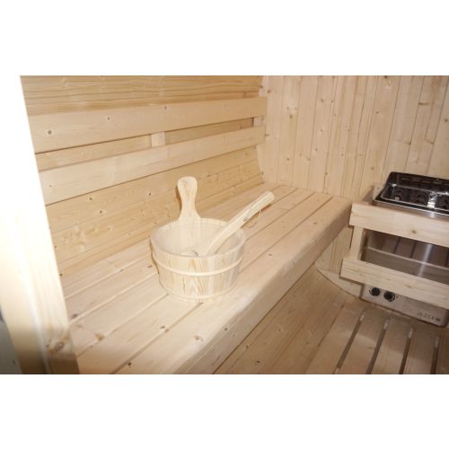 Sanotechnik - TROMSÖ L vanjska sauna u bačvi za 4 osobe. 194,8x180x191,5 cm