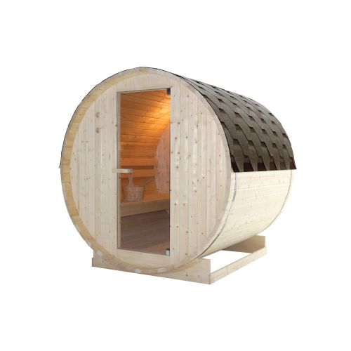 Sanotechnik - TROMSÖ L vanjska sauna u bačvi za 4 osobe. 194,8x180x191,5 cm