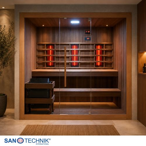 Sanotechnik - KOTKA Sauna+Infrarotkabine für 4-5 Personen 200x150x190 cm