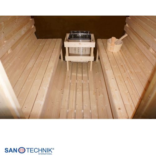 Sanotechnik - NYBORG L Außensauna für 6 Personen 194,2x244,9x194,9 cm