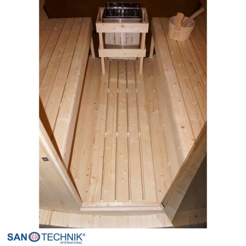 Sanotechnik - NYBORG L Außensauna für 6 Personen 194,2x244,9x194,9 cm