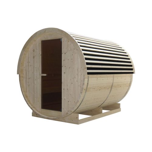 Sanotechnik - NYBORG L zunanja savna v sodu za 6 oseb 194,2x244,9x194,9 cm