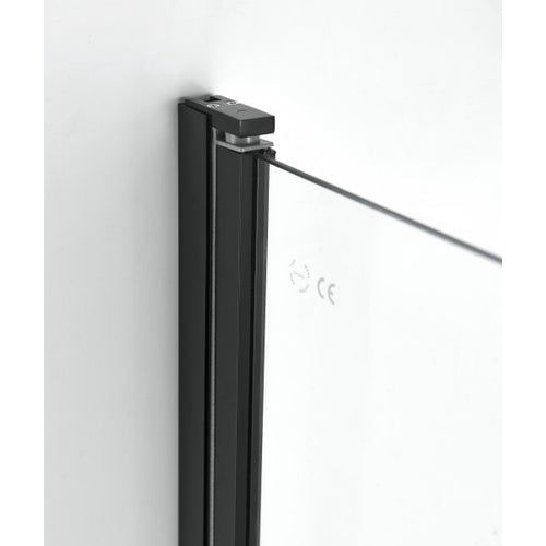Fixglas 90cm schwarz matt 88-89,5x195cm