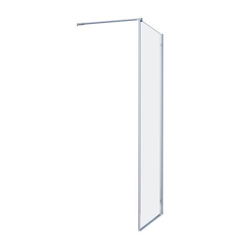 Fiksno steklo 90x195cm krom