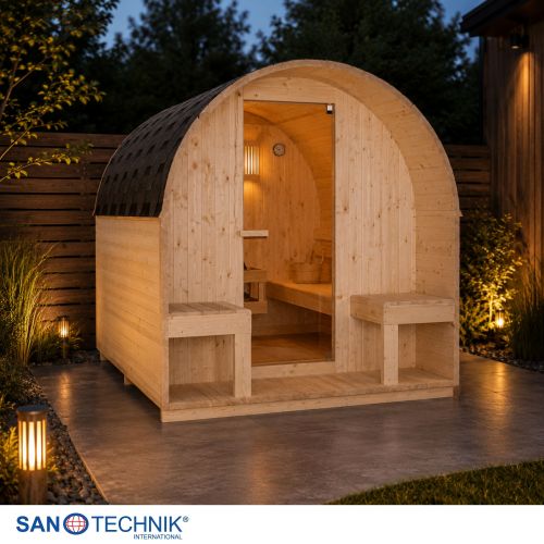 Sanotechnik - ISLAND XL Außensauna für 4 Personen 189x220x200 cm