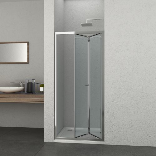 Zložljiva vrata 80cm krom 79-82x195cm