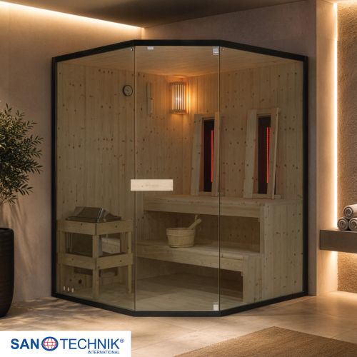 Sanotechnik - GLACIER XL Sauna + Infracrvena kabina za 2-3 osobe 150x150x200 cm