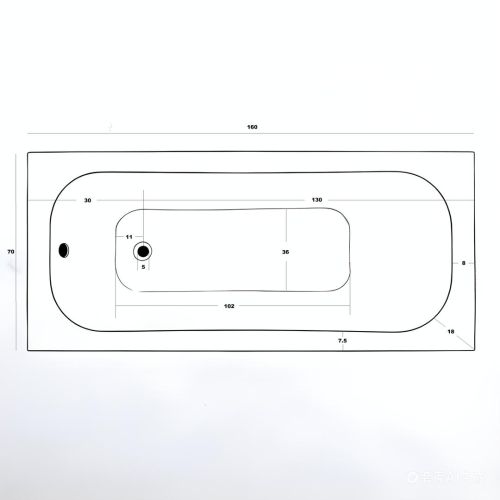 Sanotechnik - Körperformwanne STAR 160x70x38,5 cm