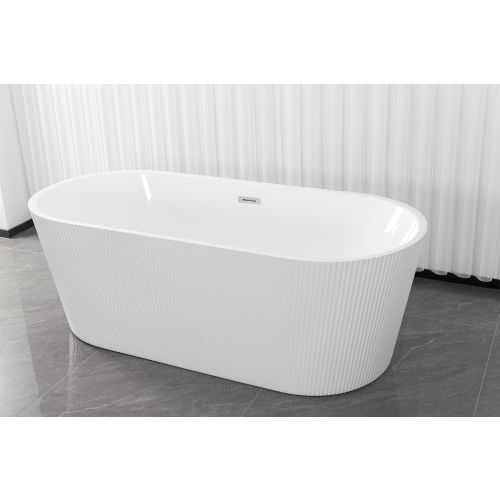Freistehende Badewanne RENO Weiß